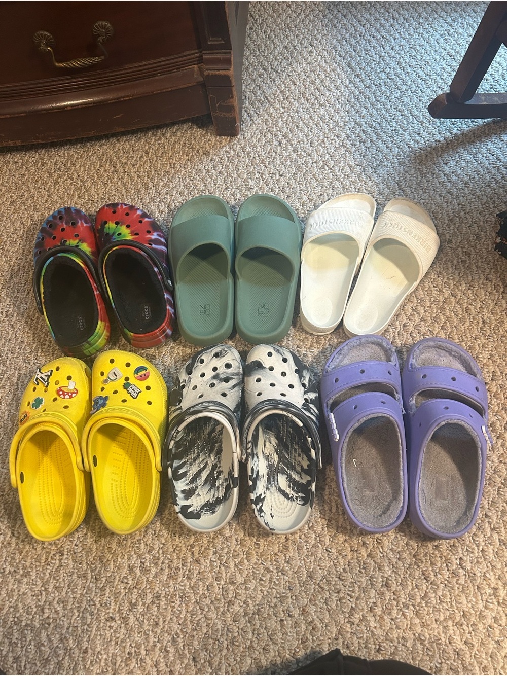 Set of 4 Crocs and Slip on Shoes